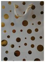 Opakowanie Torebka świąteczna pionowa duża Złoto