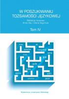 Opakowanie W poszukiwaniu tożsamości językowej Tom 4
