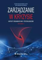 Zarządzanie w kryzysie. Autor: Wojciechowska-Filipek Sylwia, Mazurek-Kucharska Beata. SmakLiter.pl Okładka książki Zarządzanie w kryzysie