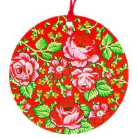 Opakowanie Zawieszka na choinkę - koło góralskie czerwone