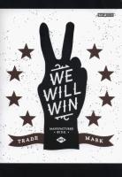 Opakowanie Zeszyt A5  w kratkę 60 kartek We will win