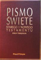 Okładka książki Biblia Tysiąclecia - opr. skórzana złote tłoczenia