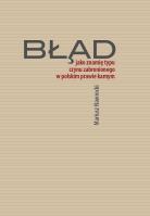 Okładka książki Błąd jako znamię typu czynu zabronionego w polskim prawie karnym