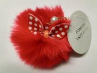 Opakowanie Brelok - Pompon uszy kota (czerwony)