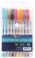 Długopis brokatowy 10 kolorów NOSTER. Wydawca: Noster. SmakLiter.pl Opakowanie Długopis brokatowy 10 kolorów NOSTER