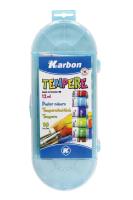Farby Tempera 12ml 10 kollorów na palecie KARBON. Wydawca: MST Toys. SmakLiter.pl Opakowanie Farby Tempera 12ml 10 kollorów na palecie KARBON