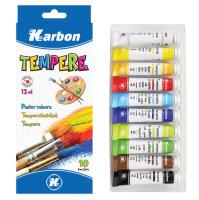 Farby Tempera 12ml 10 kolorów KARBON. Wydawca: MST Toys. SmakLiter.pl Opakowanie Farby Tempera 12ml 10 kolorów KARBON