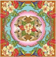 Opakowanie Karnet kwadrat z kopertą Leopards & Hummingbirds