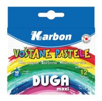 Kredki świecowe trójkątne 12 kolorów KARBON. Wydawca: MST Toys. SmakLiter.pl Opakowanie Kredki świecowe trójkątne 12 kolorów KARBON