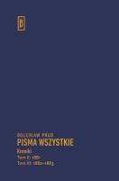 Okładka książki Kroniki Tom X (1881), t. XI (1882-1883)
