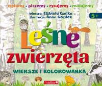 Okładka książki Leśne zwierzęta. Wiersze i kolorowanki