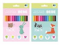 Mazaki 12 kolorów B&B Kids Pastel NOSTER. Wydawca: Noster. SmakLiter.pl Opakowanie Mazaki 12 kolorów B&B Kids Pastel NOSTER