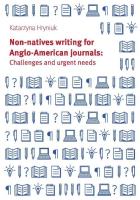 Okładka książki Non-natives writing for Anglo-American journals: Challenges and urgent needs