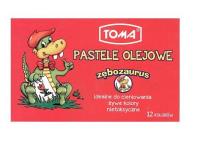 Pastele olejowe De Luxe 12 kolorów TOMA. Wydawca: TOMA. SmakLiter.pl Opakowanie Pastele olejowe De Luxe 12 kolorów TOMA