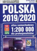 Okładka książki Polska 2019/2020 Atlas samochodowy 1:200 000 dla profesjonalistów
