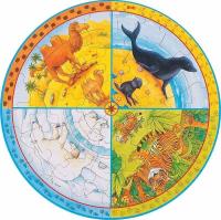 Opakowanie Puzzle XXL zwierzęta - okrągłe
