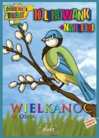 Wielkanoc. Wiosna - kolorowanki+naklejki. Autor: Sadowska Barbara. SmakLiter.pl Okładka książki Wielkanoc. Wiosna - kolorowanki+naklejki