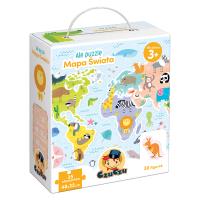 Ale puzzle Mapa świata. Wydawca: Bright Junior Media. SmakLiter.pl Opakowanie Ale puzzle Mapa świata