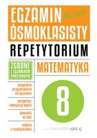 Egzamin ósmoklasisty-matematyka. Repetytorium GREG. Autor: Marlena Andrzejczak, Lucyna Butowska. SmakLiter.pl Okładka książki Egzamin ósmoklasisty-matematyka. Repetytorium GREG