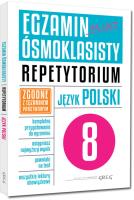 Egzamin ósmoklasisty - j.pol. Repetytorium GREG. Autor: Opracowanie zbiorowe. SmakLiter.pl Okładka książki Egzamin ósmoklasisty - j.pol. Repetytorium GREG