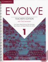 Evolve  1 Teacher's Edition with Test Generator. Autor: Speck Chris, Rimmer Wayne, Sahutoglu Aida, Simpson Katy, Santos Raquel Ribeiro. SmakLiter.pl Okładka książki Evolve  1 Teacher's Edition with Test Generator
