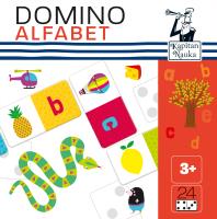 Kapitan Nauka Domino obrazkowe Alfabet. Autor: Opracowanie zbiorowe. SmakLiter.pl Okładka książki Kapitan Nauka Domino obrazkowe Alfabet