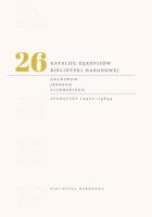 Katalog rękopisów Biblioteki Narodowej tom 26. Autor: praca zbiorowa. SmakLiter.pl Okładka książki Katalog rękopisów Biblioteki Narodowej tom 26