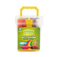 Kredki żelowe Twist 12 kolorów wiaderko CRICCO. Wydawca: Cricco. SmakLiter.pl Opakowanie Kredki żelowe Twist 12 kolorów wiaderko CRICCO