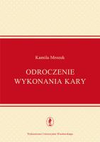 Okładka książki Odroczenie wykonania kary