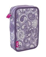 Opakowanie Piórnik 2 poz. z wyprawką Drops fioletowy MILAN