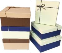 Opakowanie Pudełko Kwadrat beż rzemyk L ROZETTE