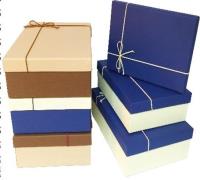 Opakowanie Pudełko Prostokąt granat rzemyk L ROZETTE