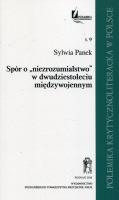 Spór o niezrozumialstwo w dwudziestoleciu międzywojennym Tom 9. Autor: Panek Sylwia. SmakLiter.pl Okładka książki Spór o niezrozumialstwo w dwudziestoleciu międzywojennym Tom 9