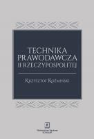 Okładka książki Technika prawodawcza II Rzeczypospolitej