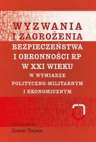 Okładka książki Wyzwania i zagrożenia bezpieczeństwa i obronności RP w XXI wieku