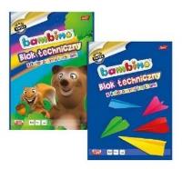Opakowanie Blok techniczny kolorowy A4/10K (10szt) BAMBINO