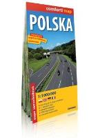 Comfort!map Polska 1:1 000 000 mapa w.2019. Autor: praca zbiorowa. SmakLiter.pl Okładka książki Comfort!map Polska 1:1 000 000 mapa w.2019