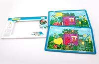 Domisie - Puzzle znajdź 5 różnic-Postrach Żabusiów. Wydawca: Felico. SmakLiter.pl Opakowanie Domisie - Puzzle znajdź 5 różnic-Postrach Żabusiów