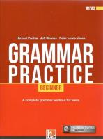 Grammar Practice Beginner A1/A2 + e-zone. Autor: Jeff Stranks and Peter Lewis-Jones. SmakLiter.pl Okładka książki Grammar Practice Beginner A1/A2 + e-zone
