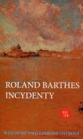 Incydenty. Autor: Barths Roland. SmakLiter.pl Okładka książki Incydenty