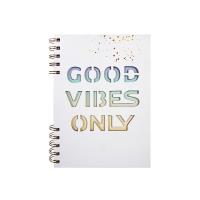 Opakowanie Kołonotes A5/80K w kratkę Good Vibes Only