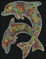 Opakowanie Kolorowanka Welwetowa 47x35 Delfiny