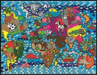 Opakowanie Kolorowanka Welwetowa 47x35 Mapa Świata