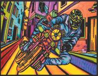 Opakowanie Kolorowanka Welwetowa 47x35 Motocyklista