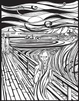 Opakowanie Kolorowanka Welwetowa 47x35 Munch Krzyk