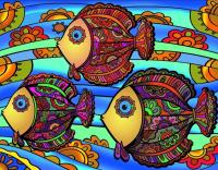 Opakowanie Kolorowanka Welwetowa 47x35 Rybki