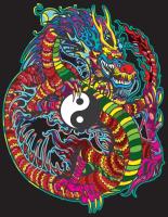 Opakowanie Kolorowanka Welwetowa 47x35 Smok YinYang