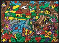 Opakowanie Kolorowanka Welwetowa 47x35 Wioska