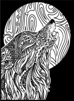 Opakowanie Kolorowanka Welwetowa 47x35 Wycie Wilka