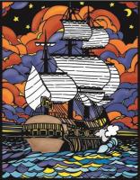 Opakowanie Kolorowanka Welwetowa 47x35 Żaglowiec